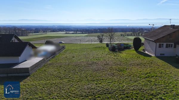 Terrain constructible 1153 m² Crozet 01170 Villeneuve grande parcelle vue dégagée libre constructeur