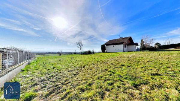 Terrain constructible 1153 m² Crozet 01170 Villeneuve grande parcelle vue dégagée libre constructeur