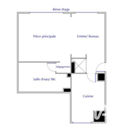 Studio à vendre 30,52 m² 
