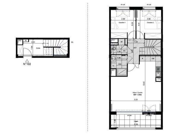 Appartement 3 pièces de 66.16 m² - Saint-Germain-en-Laye