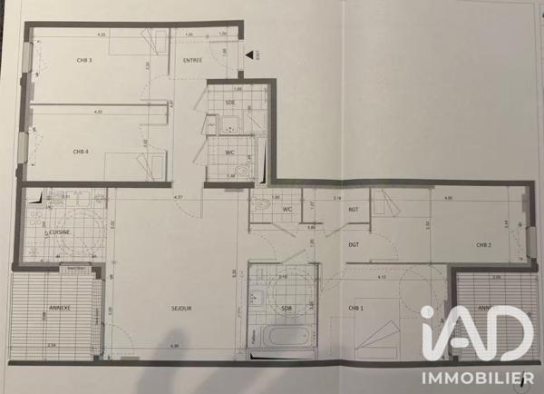 Appartement à vendre 4 pièces 101 m² Bobigny