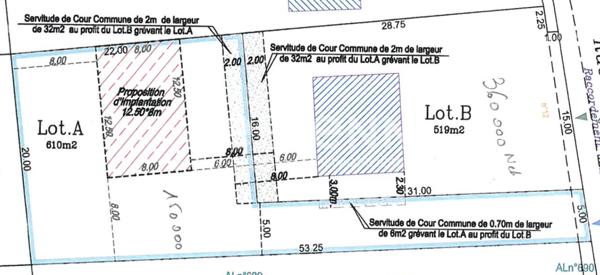 Cerny - Terrain en lot arrière - non viabilisé