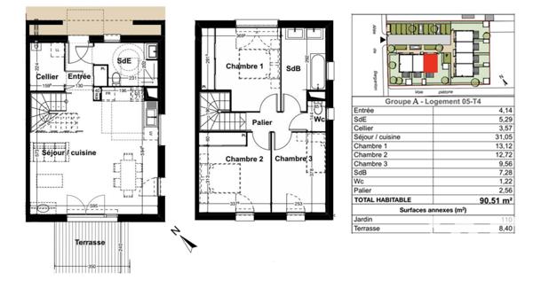 Maison à vendre 4 pièces 91 m² Saint-Jean-d'Illac