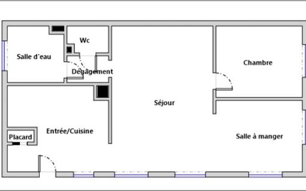 Appartement à vendre    3 pièces • 54,42 m2 Boulogne-Billancourt