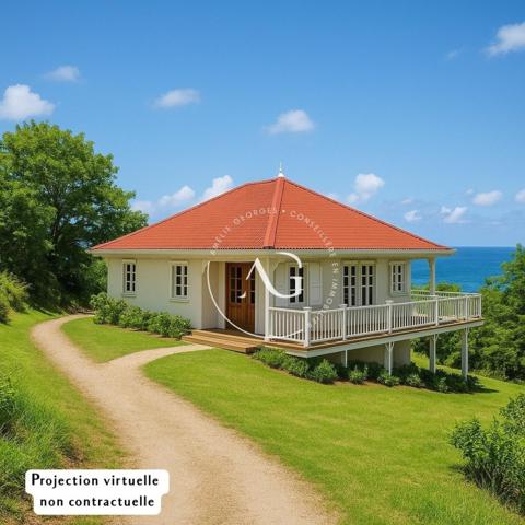 Terrain rare 1800 m² - Vue mer - Saint-Pierre