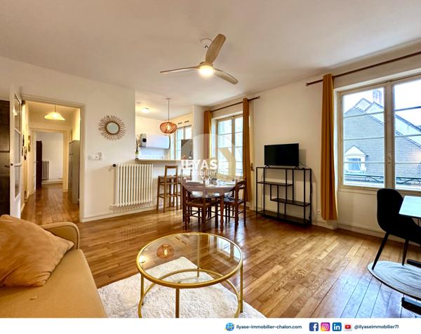 Chalon-sur-Saône (71100) Appartement T2 meublé | 51 m² | Tout équipé