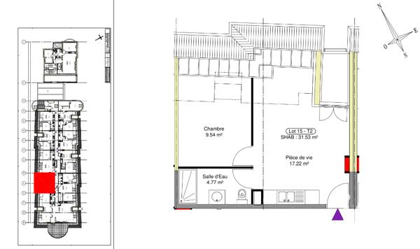 Appartement à vendre 2 pièces 31,53 m² Fontainebleau