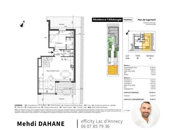 Appartement 5 pièces - 104 m² Bien prestige