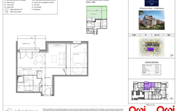 Appartement à vendre    2 pièces • 43,70 m2 Cabourg