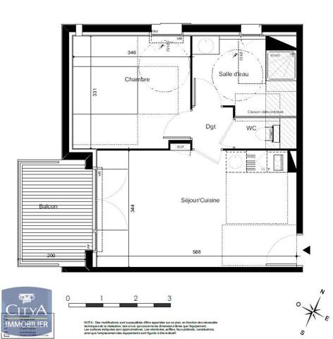 Vente appartement 2 pièces de 41m²