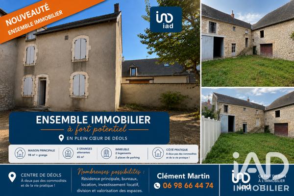 Maison à vendre 8 pièces 186 m² Déols