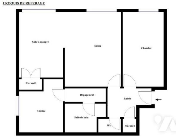 NEUILLY - T3, 70 m² - Balcon, parking, cave