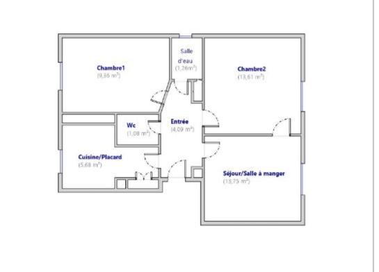 Appartement 4 pièces - 49 m²