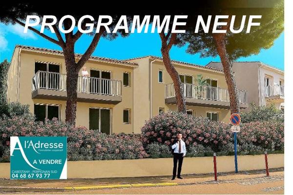 APPARTEMENTS NEUF T3/4 DANS PETITE RESIDENCE EN CENTRE DE CABESTANY