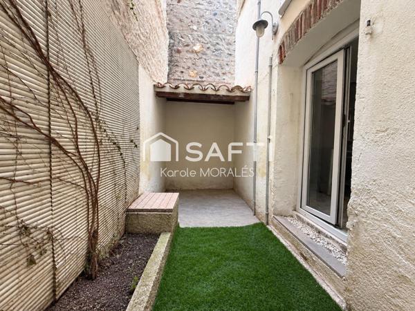 VILLELONGUE DE LA SALANQUE, BELLE MAISON DE VILLAGE, T3 AVEC PETIT PATIO