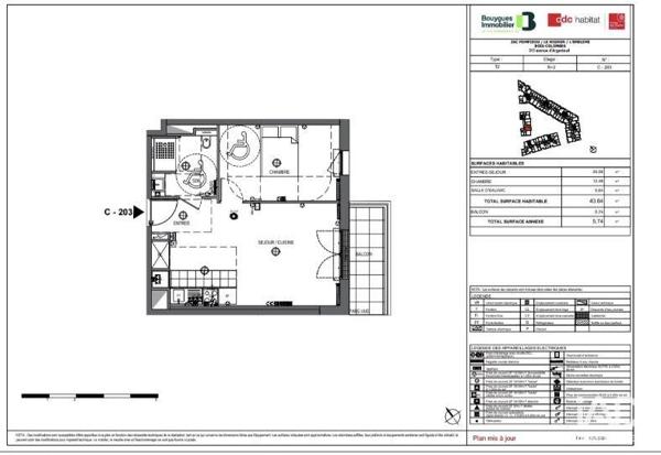 Appartement à vendre 2 pièces 43 m² Bois-Colombes