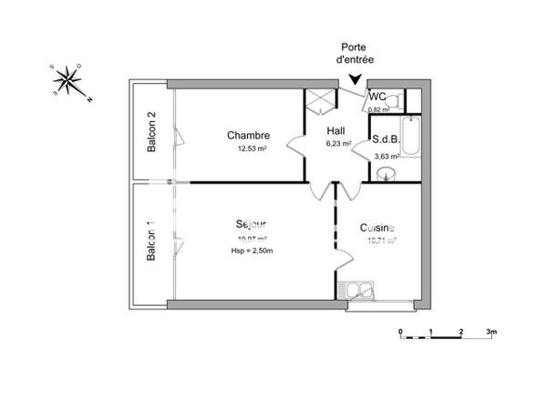Location Appartement 3 pièces 53.89 m² - 36 ROUTE DE WOIPPY Metz 57050
