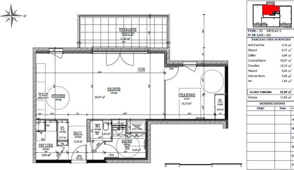 BOURG ARGENTAL 42220 Programme neuf de 9 logements du T2 au T4, 10 garages et 15 places de parkint