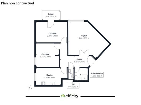 Appartement 3 pièces - 67 m²