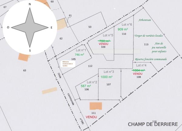 TERRAIN A VENDRE 1000 M² EN ÉCO-LOTISSEMENT !!