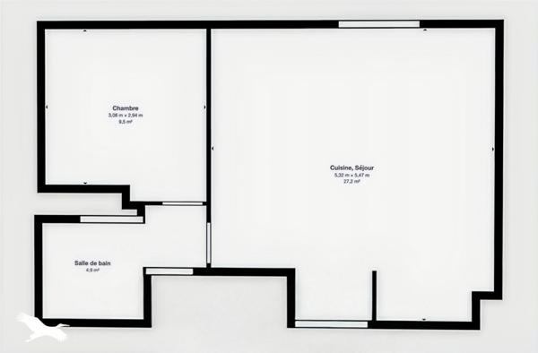 Appartement à vendre |  Marseille 13 |  2 pièces | 44,6 m²