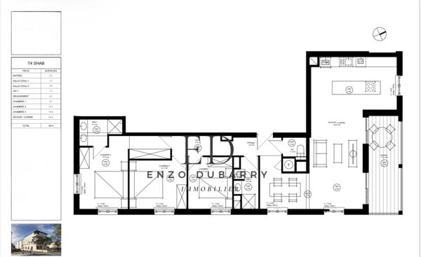 Appartement 4 pièces - 97 m²