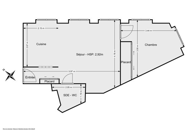 Appartement 2 pièces de 36m² - Parquet en Point de Hongrie - Boulevard de Magenta, Paris