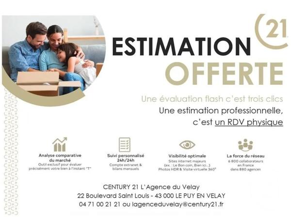 Appartement T4 à vendre  4 pièces - 105,51 m 2   LE PUY EN VELAY  - 43