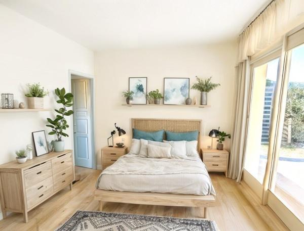 Villa de plain-pied avec garage et jardin