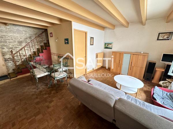 Maison de bourg, 3 chambres, 2 SDB, un garage