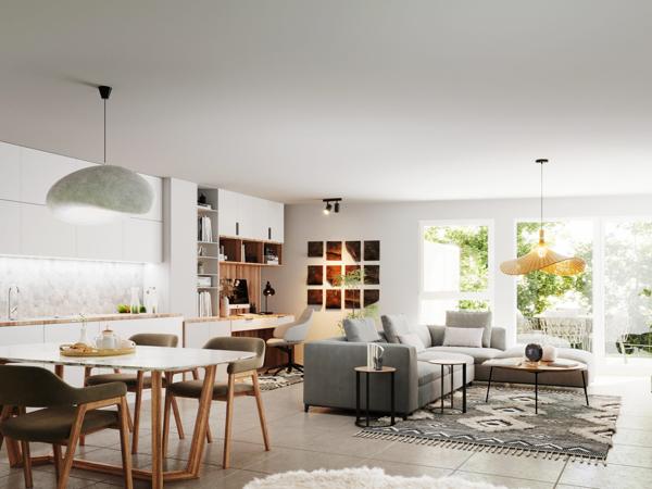 Appartement neuf T2 à vendre à Divonne-les-Bains – Balcon – Ascenseur – Vue dégagée