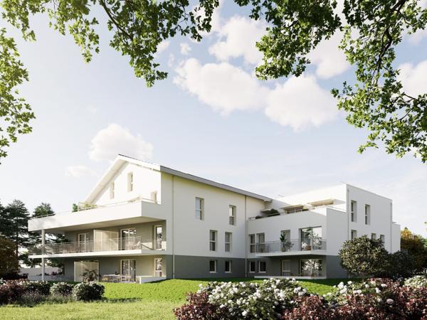 Appartement neuf T2 à vendre à Divonne-les-Bains – Balcon – Ascenseur – Vue dégagée