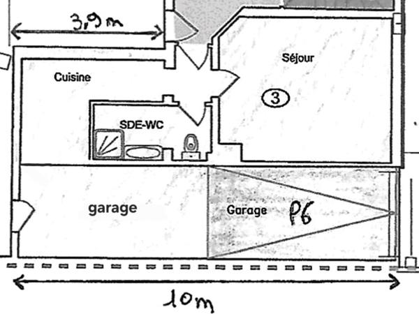 Itteville (91760) T1 refait à neuf avec garage double en option pouvant être aménagé en pièces supplémentaires