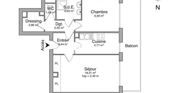 À vendre Appartement 2 pièces 49 m² - Cannes 06400