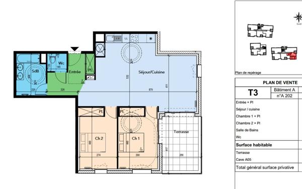 Appartement à vendre    3 pièces • 78,15 m2 Lapalud