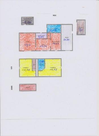 (61270 RAI )  4 km gare maison de campagne 2 chambres, sans travaux, terrain 820 m²