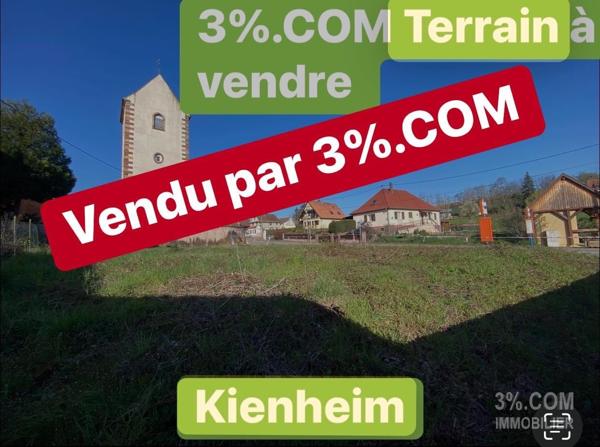 3%.COM TERRAIN à Construire 3.64 ares KIENHEIM Centre Truchtersheim (67370)
