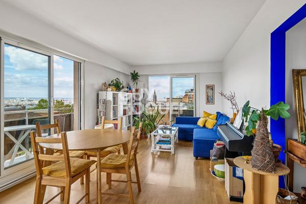 Gambetta - 3 pièces - Balcon avec vue panoramique sur tous les monuments de Paris de 18 m2