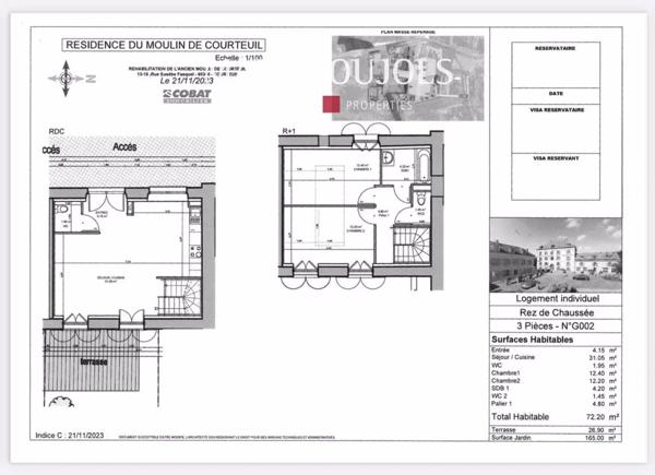 Proche Senlis – Duplex 3 pièces avec terrasse et jardin privatif