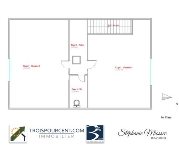 Maison 3 pièce(s) 2 chambre(s) 65.42 m²