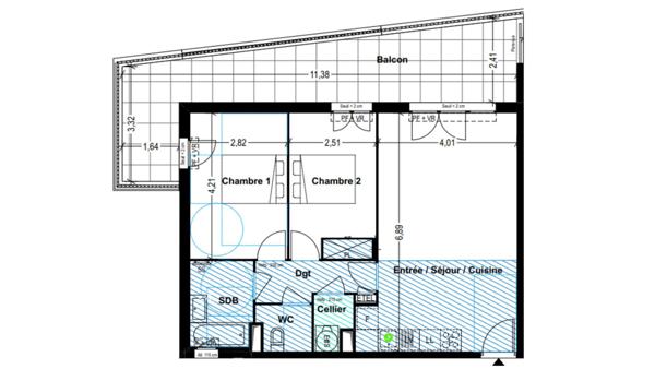 Appartement à vendre 3 pièces 63 m² Cogolin