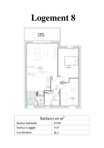 Appartement 3 pièces 65 m2