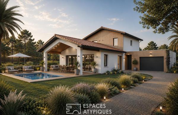 Projet de maison contemporaine entre vie de village et plages océanes