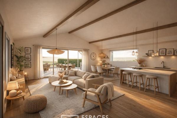 Projet de maison contemporaine entre vie de village et plages océanes