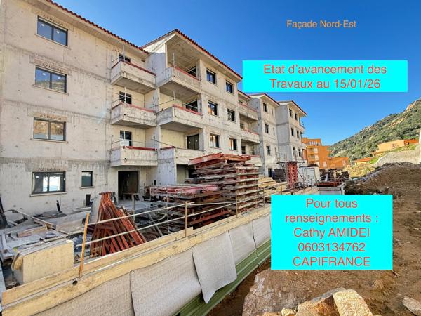 AJACCIO (Corse) Route des Sanguinaires, à vendre appartement 1 pièce avec terrasse
