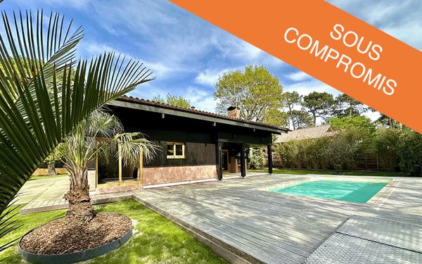 Cap Ferret, plage de Grand Piquey, superbe girolle rénovée, 190 m2, 5 chambres, piscine, sur beau terrain de 1112 m2