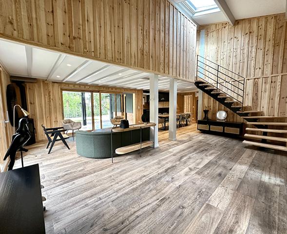 Cap Ferret, plage de Grand Piquey, superbe girolle rénovée, 190 m2, 5 chambres, piscine, sur beau terrain de 1112 m2