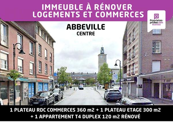 80100 ABBEVILLE - Immeuble mixte à rénover de 536 m², Commerces et logement