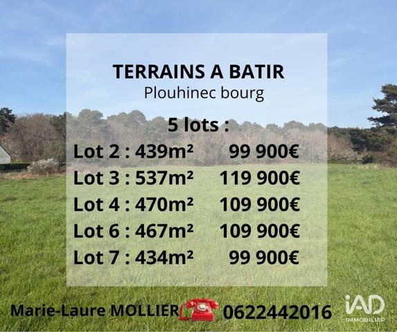 Terrain à vendre 439 m² Plouhinec