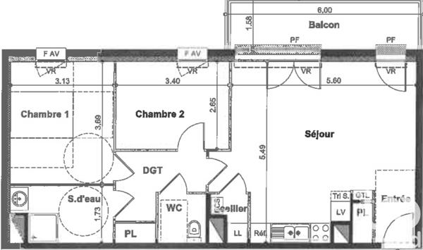 Appartement à vendre 3 pièces 64 m² Vern-sur-Seiche